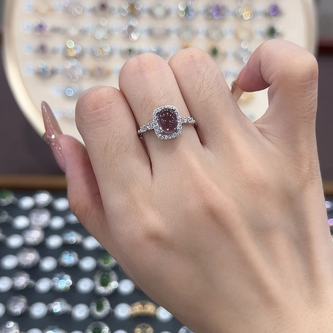 蛇纹石玉银S925镶嵌戒指炸****.