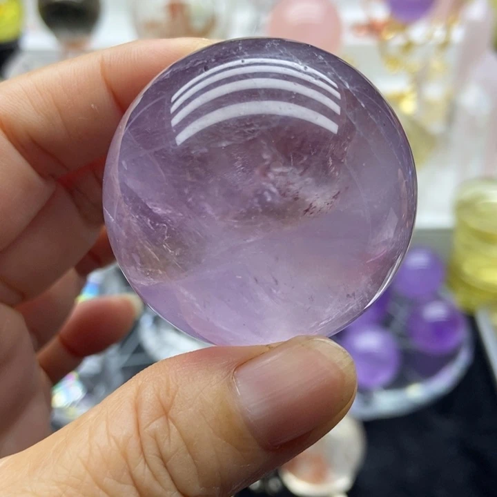 未镶嵌水晶摆件紫水晶球4.4cm