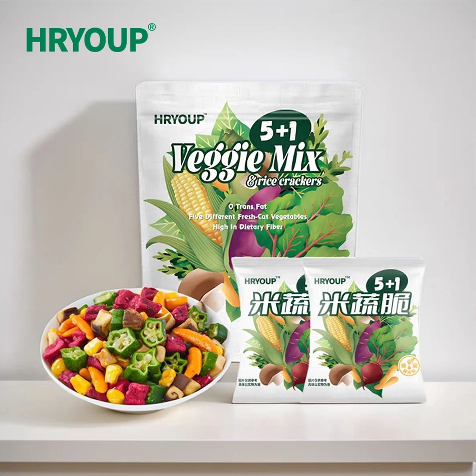 HRYOUP商超同款米蔬脆5+1蜂蜜烤肉味蔬果干400g/包休闲解馋小零食