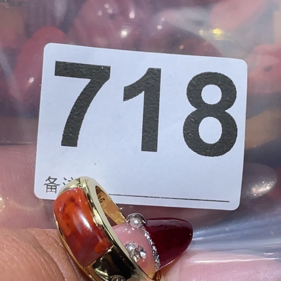 南红玛瑙戒指合金