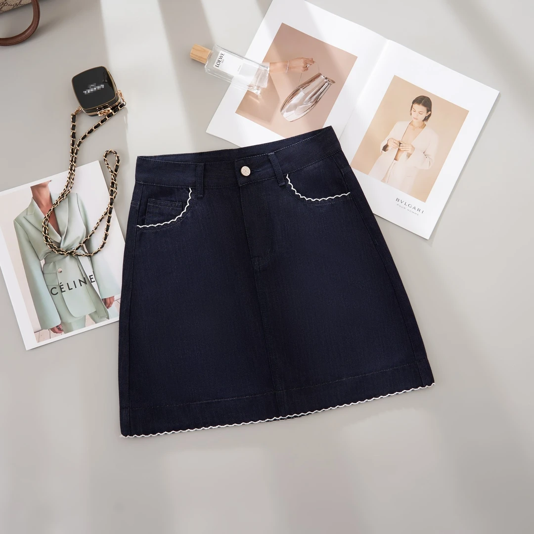 【现货+运费险】A莱赛尔天丝夏季薄款大码显瘦高腰A字版型半身裙女