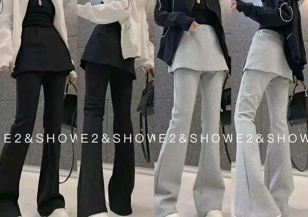 2025新款裙裤显瘦气质百搭连裙喇叭裤