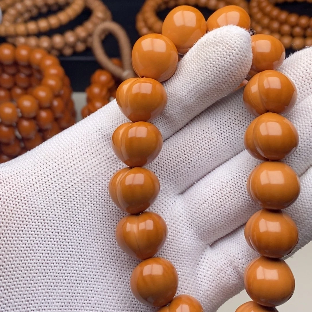 着***迷猴头核桃手串聚宝盆屁桃