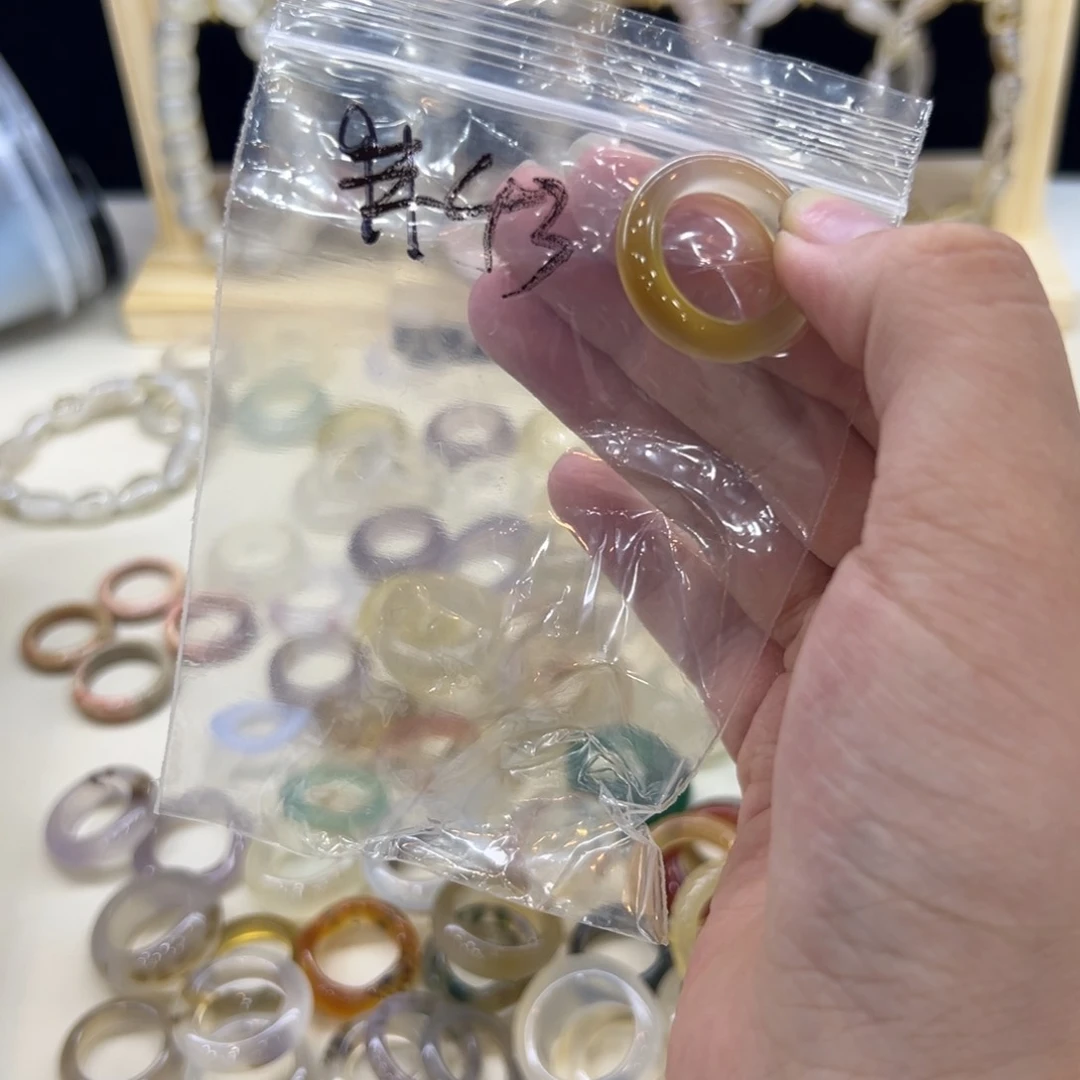 玛瑙/玉髓戒指合金43港15