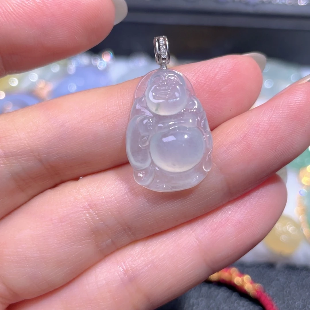 颈饰18K金镶嵌翡翠翡翠