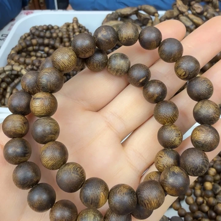 沉香手串沉香绿奇楠圆珠卡十多样性发其一 9