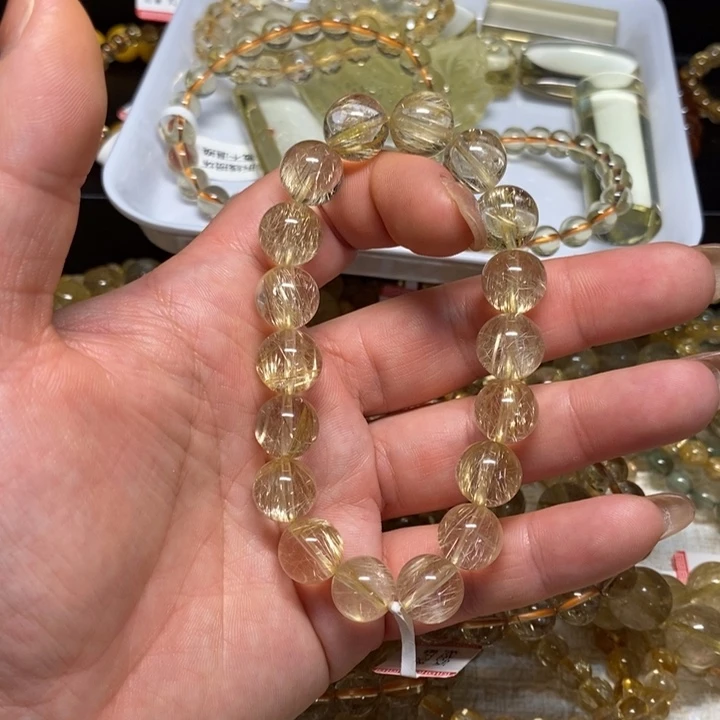 水晶手链未镶嵌?***天然发晶