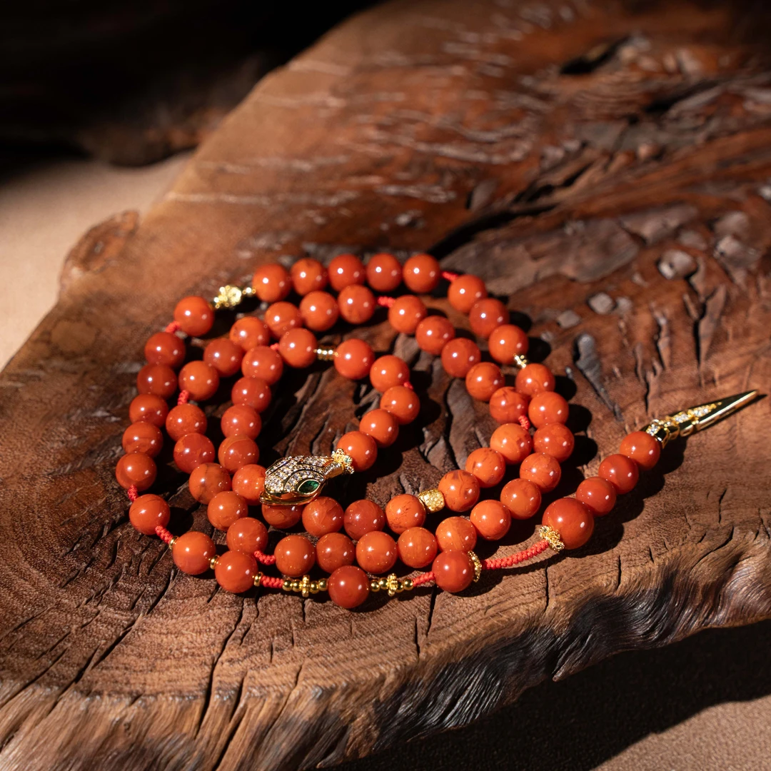 8mmT瓦西南红DIY项链【多样性发一】HS0982020899