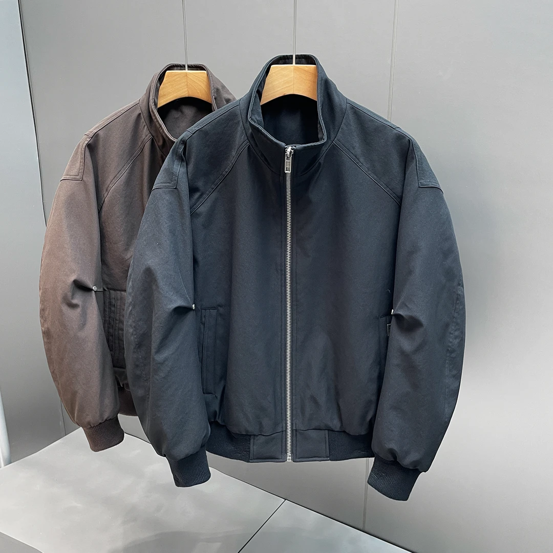 秋冬款美式潮牌高街风90鸭绒男士羽绒服时尚百搭男装保暖夹克外套