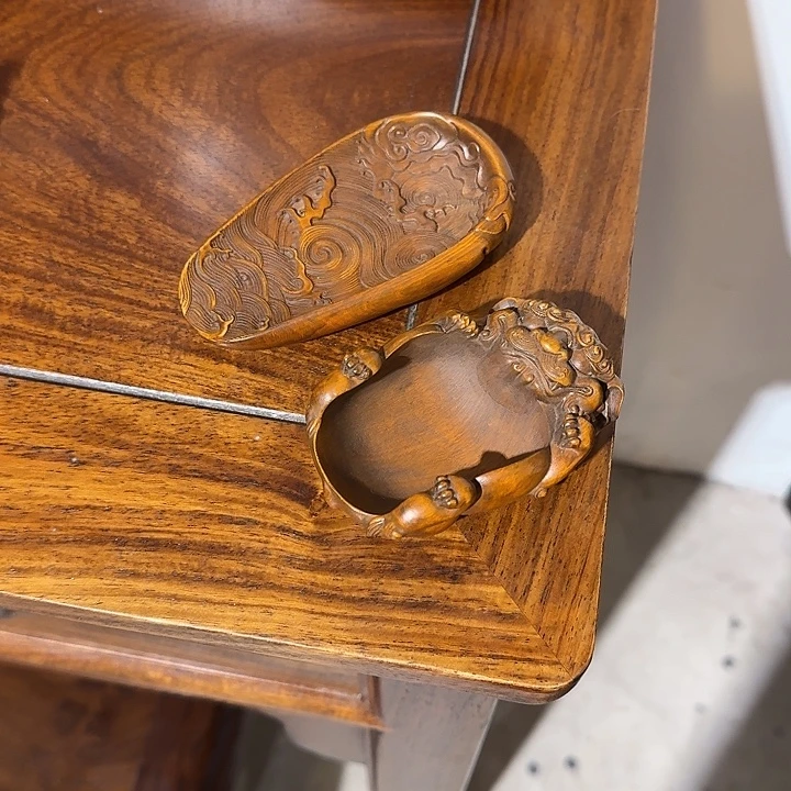 鸿***备木复古装饰摆件茶则2个