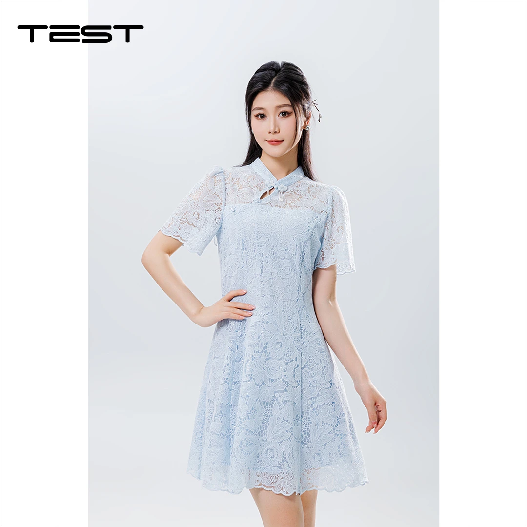 湖南 她之蝶 25 夏蕾丝修身连衣裙 4252032
