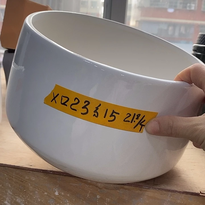 陶摆件陶盆有孔 瑕疵针孔漏釉介意勿拍外口 23外高14