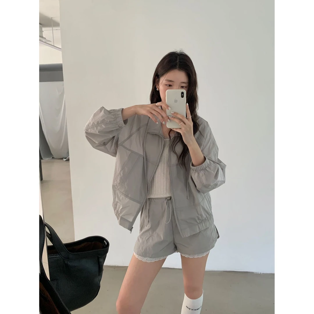 775#非町#（两件套）夏日必备！韩系轻薄透气百搭防晒衬衣（福利)