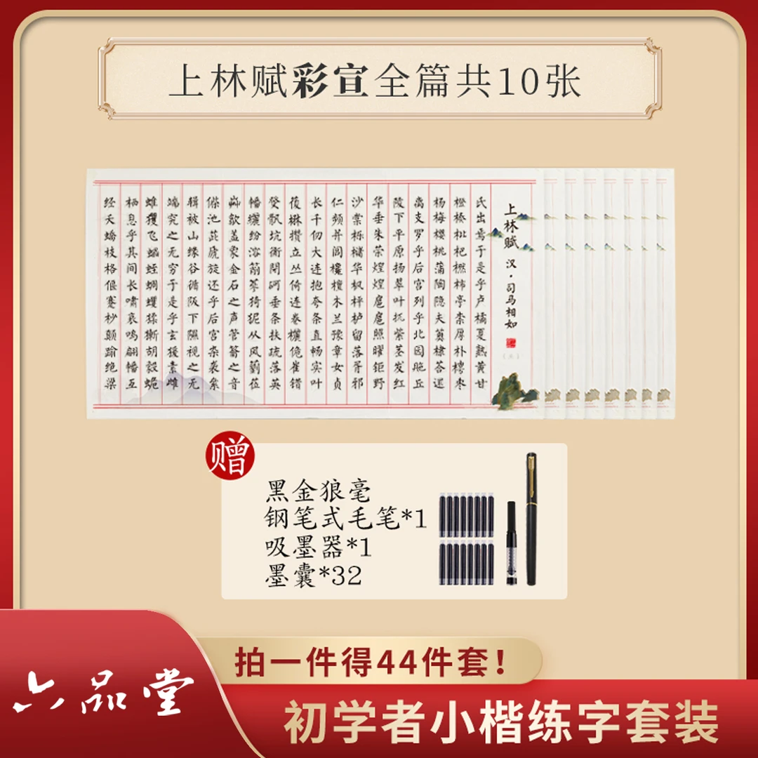 【44件套初学者体验装】上林赋钢笔式毛笔0基础书法练字直播