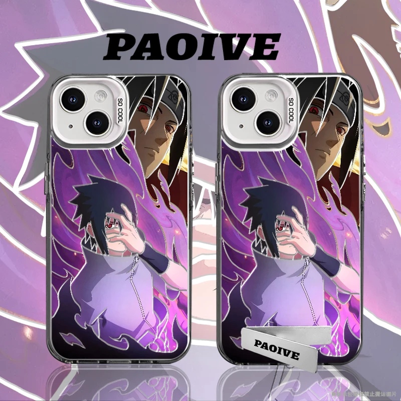 适用苹果华为vivo一加iPhone14小米三星佐助防摔彩银手机壳