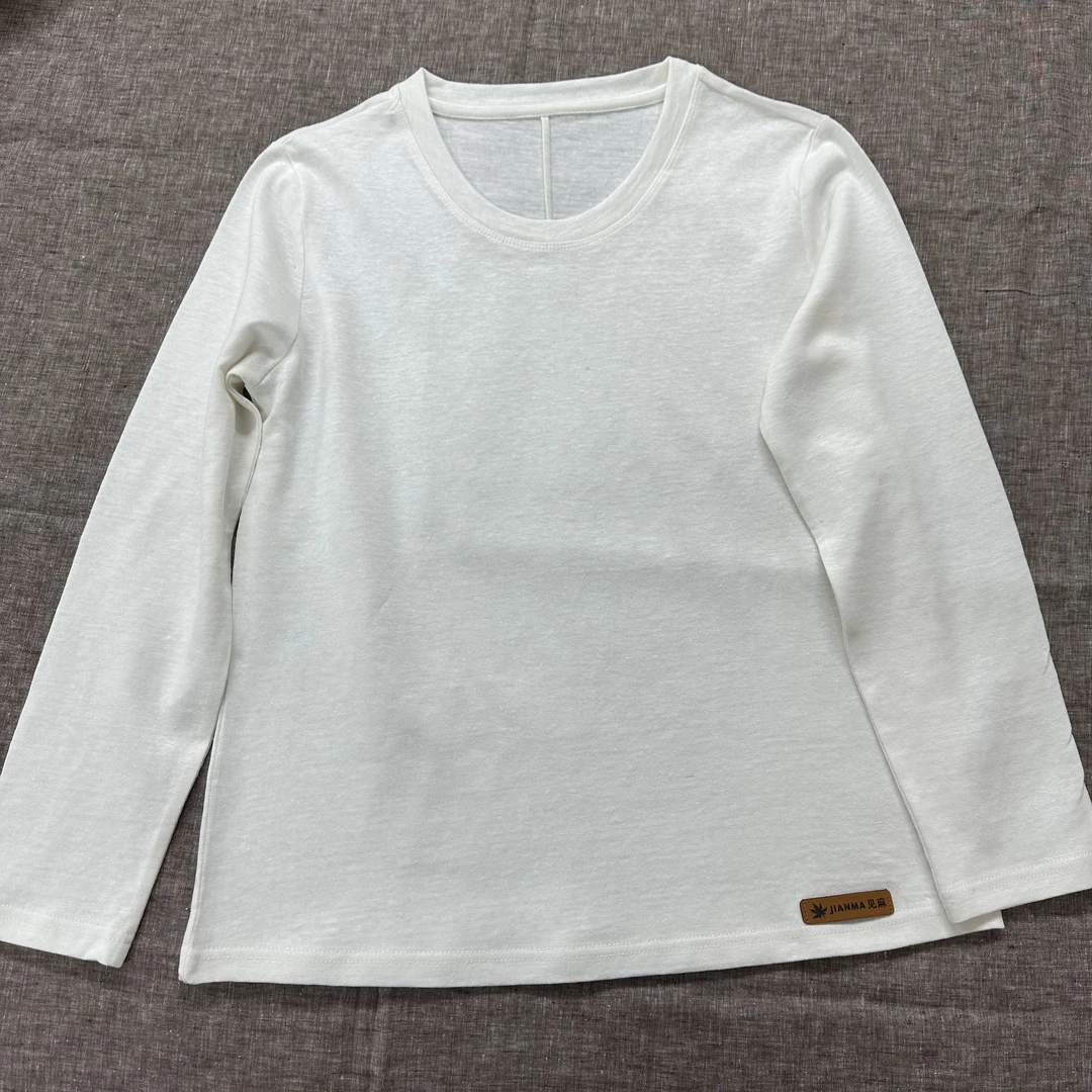 女款汉麻百色圆领打底衫百搭款