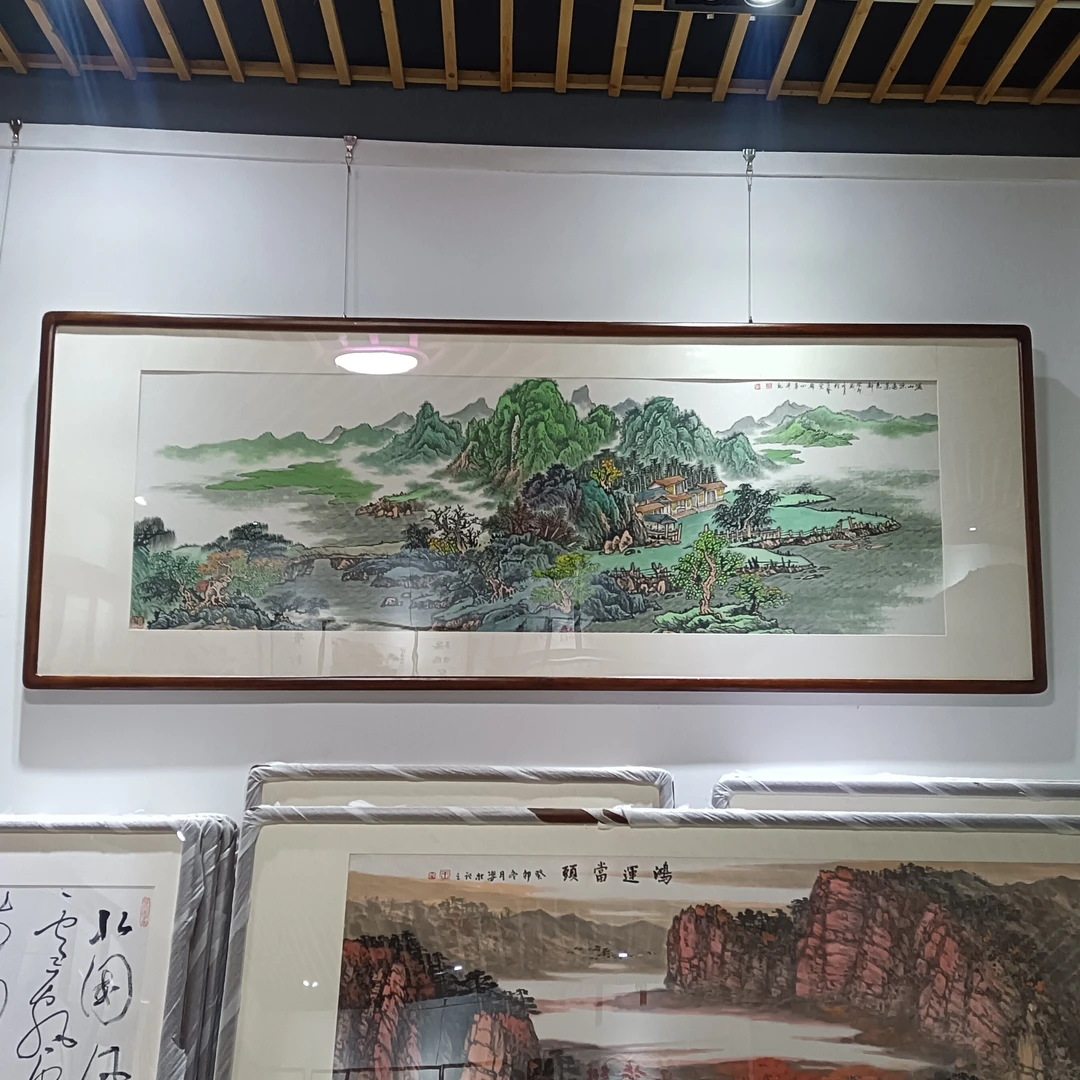 山水画国画挂画18060沙发背景画