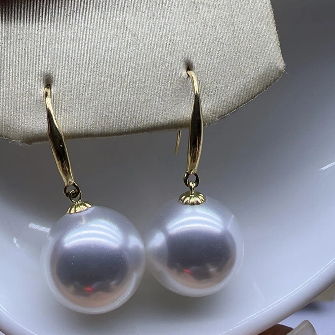 耳饰淡水珍珠18K金镶嵌
