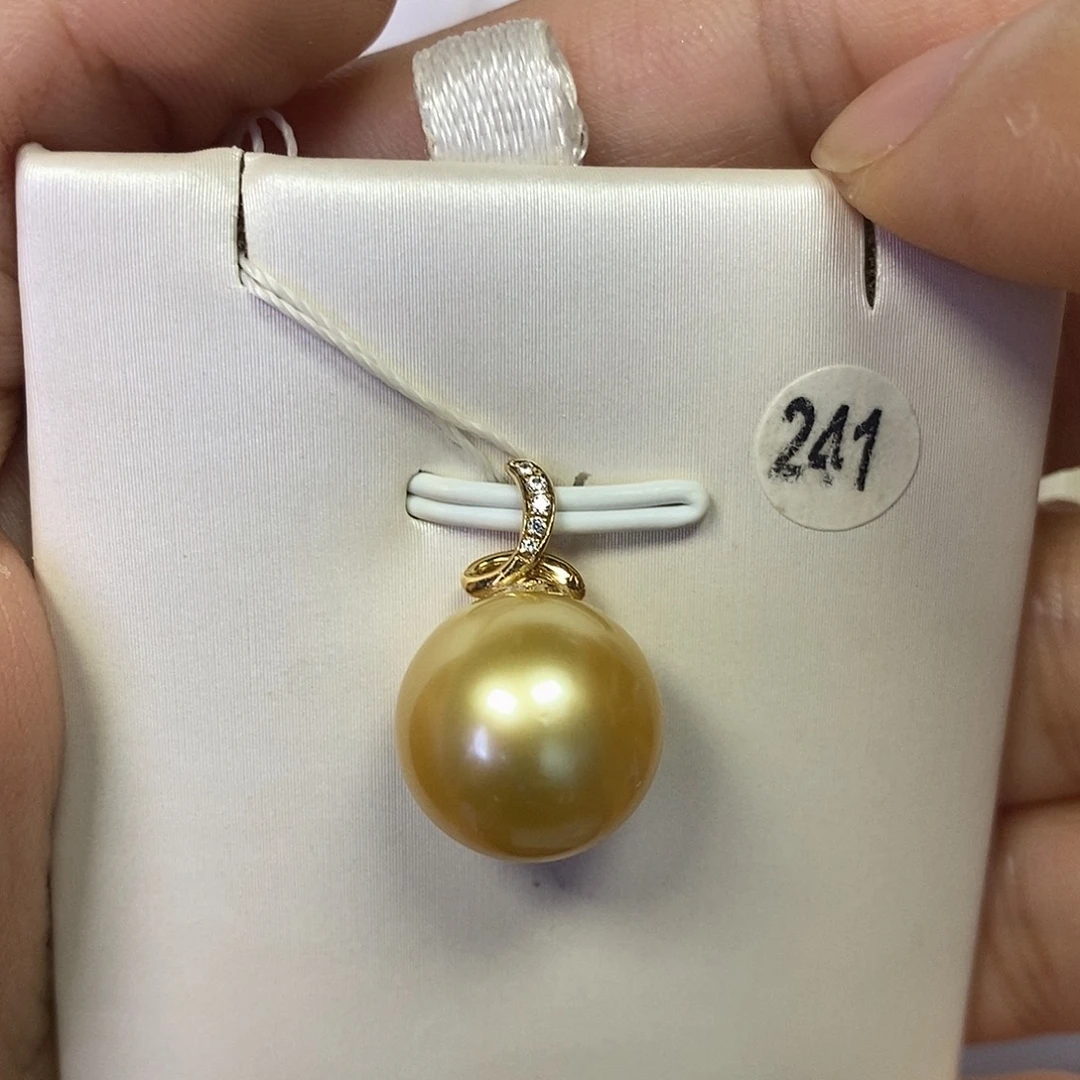 吊坠(不含链)海水珍珠18K金镶嵌