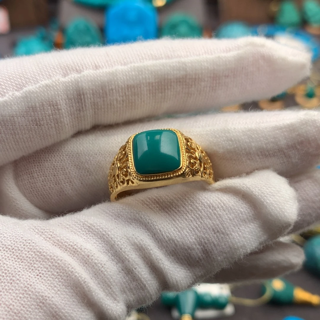 绿松石18K金镶嵌绿松石