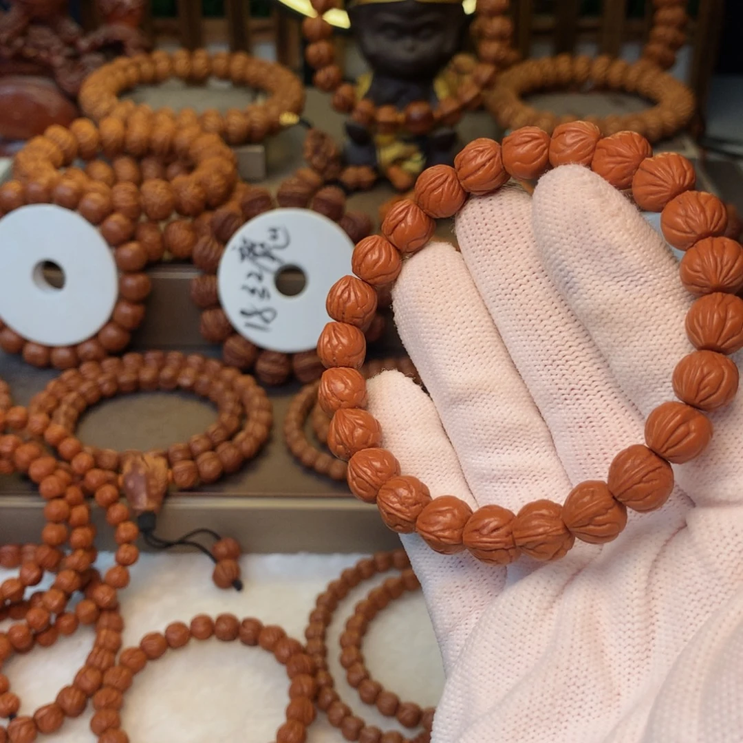 *****手串桃核秦岭龙纹