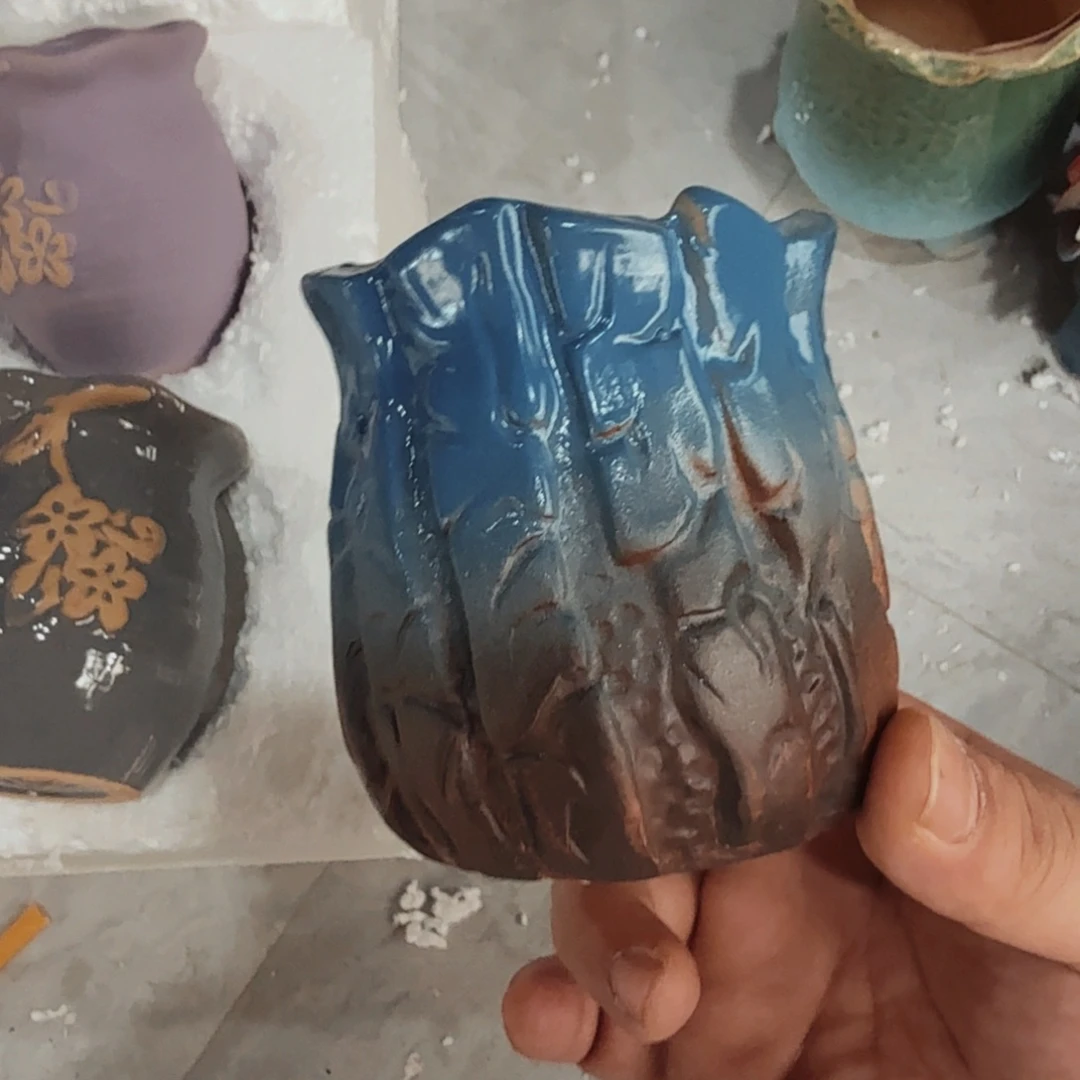 紫砂花盆粗陶盆 呀