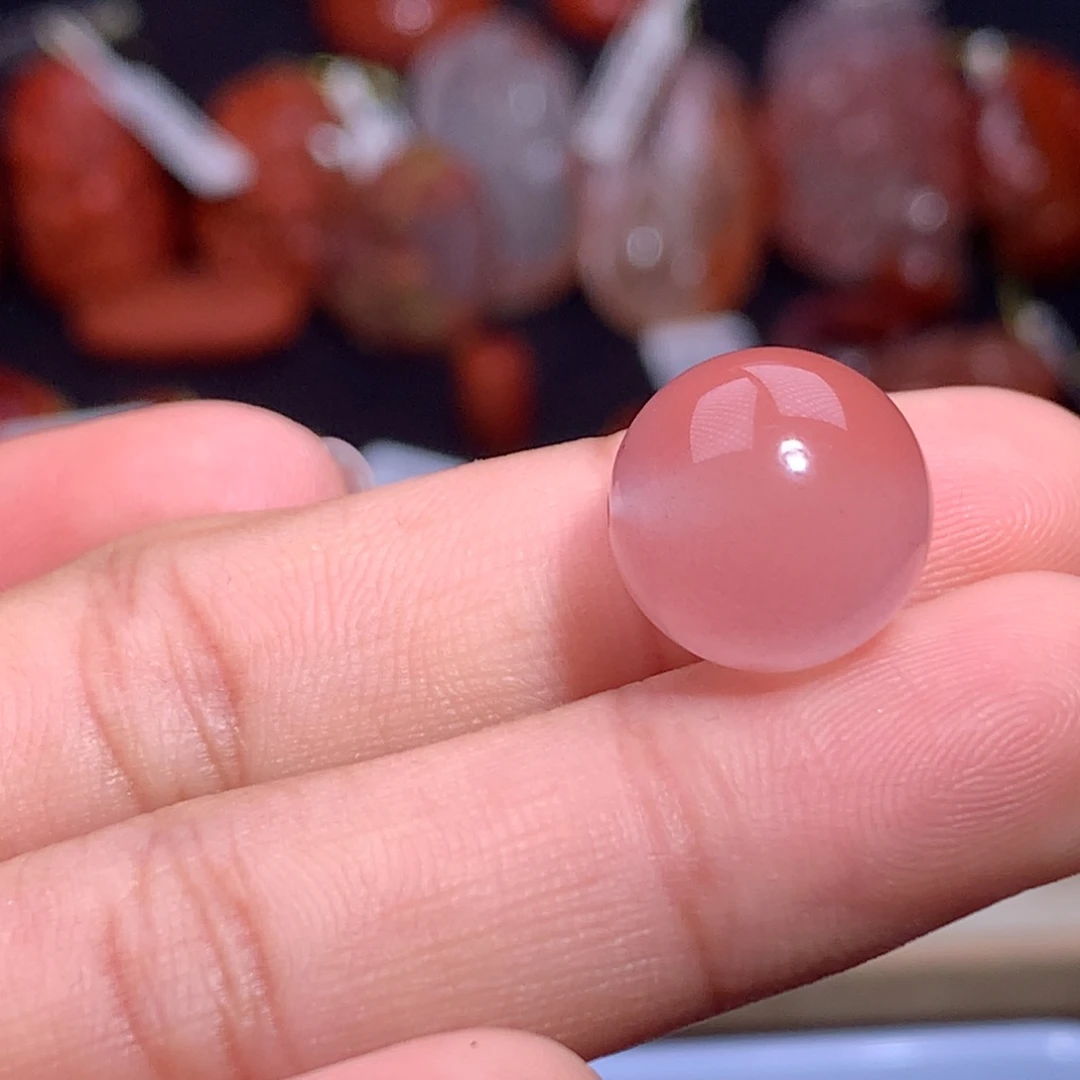 南红玛瑙未镶嵌珠宝半成品冰粉单珠