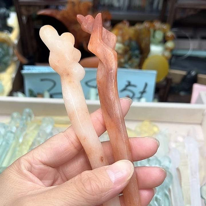 蛇纹石玉未镶嵌发簪