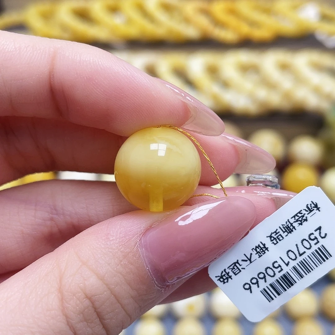 未镶嵌琥珀裸石15mm圆珠