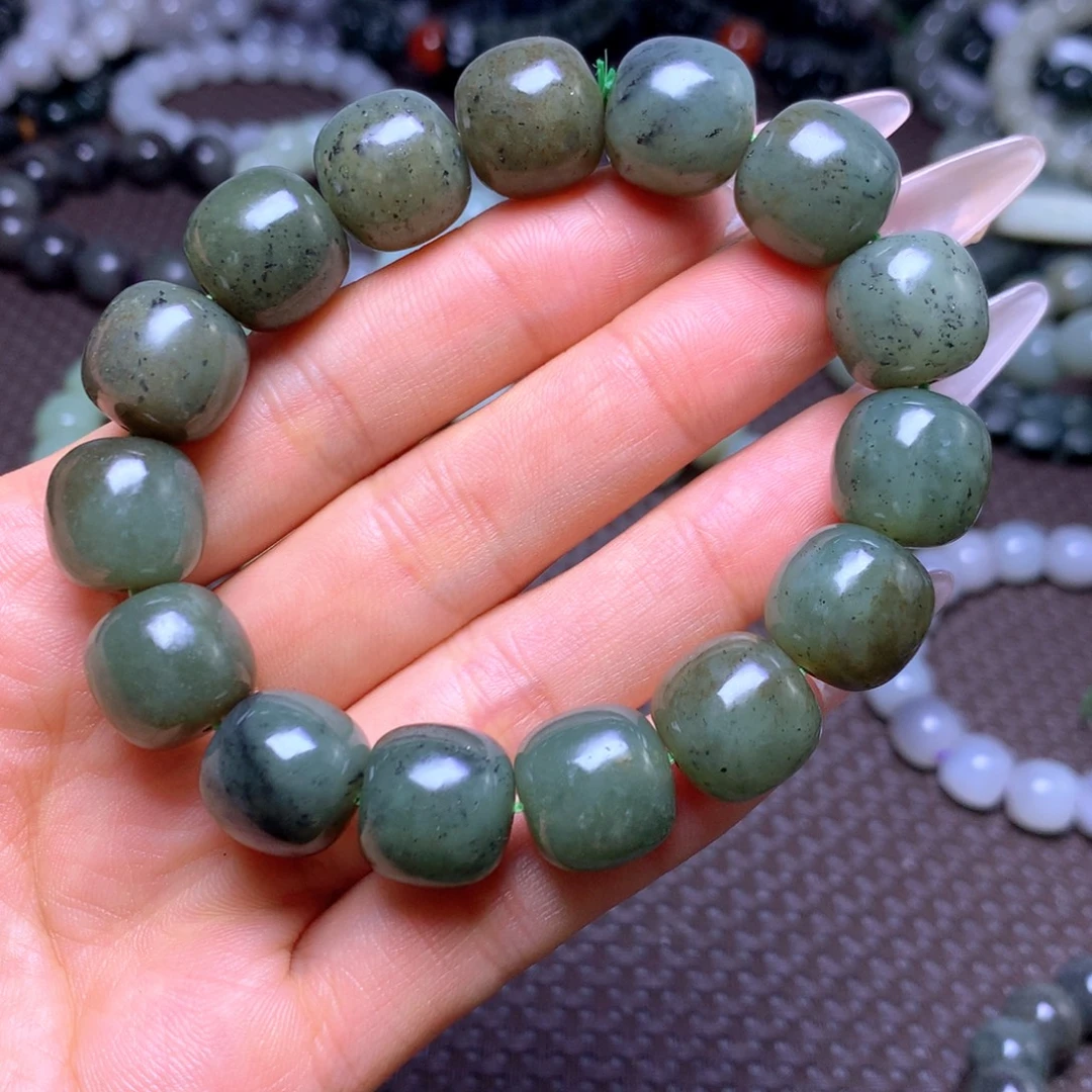 和田玉未镶嵌手串卡14