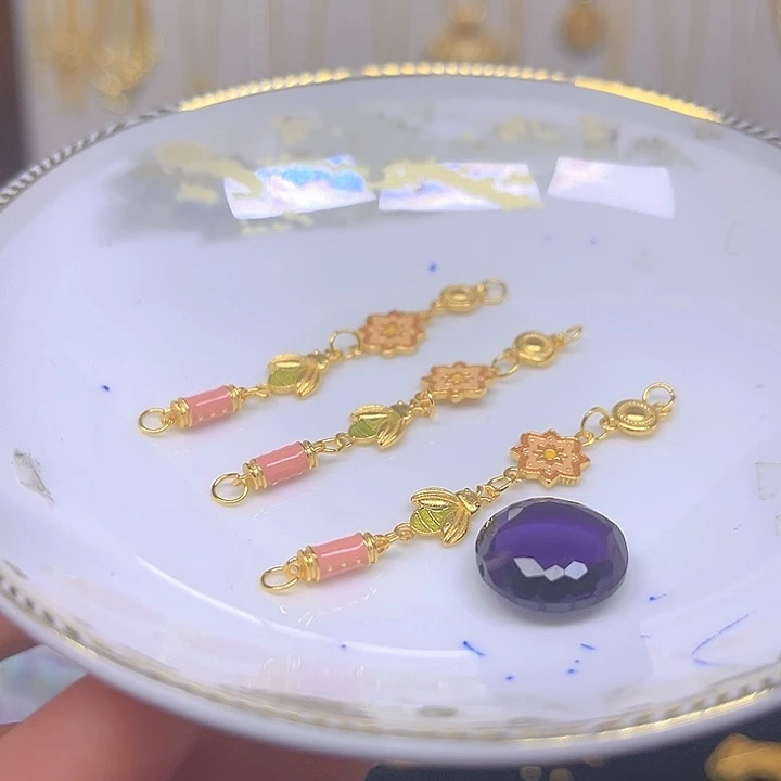 紫晶颈饰银S925镶嵌紫晶925镶嵌172