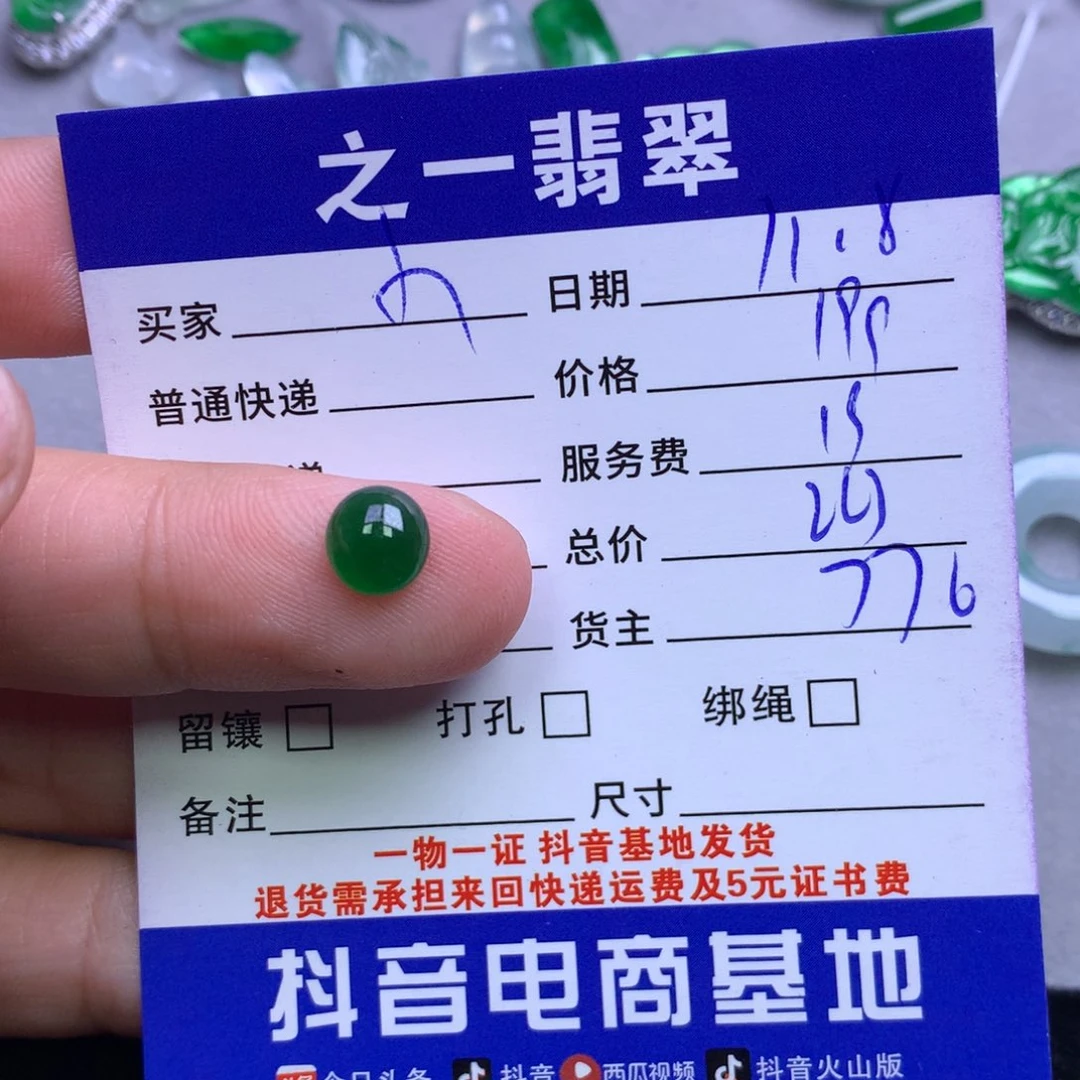 颈饰未镶嵌翡翠小**子