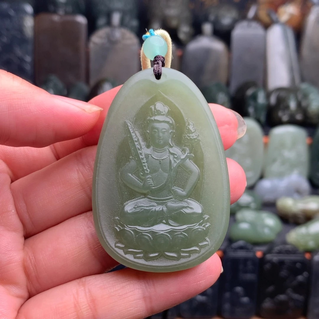 和田玉未镶嵌颈饰挂件49