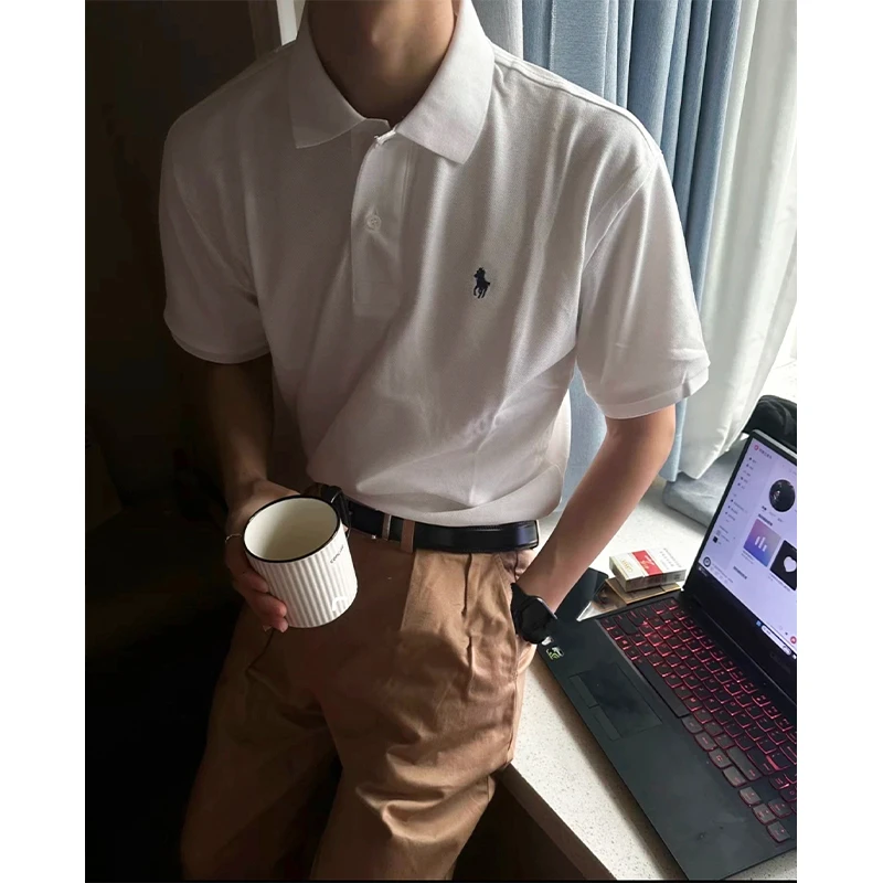 小马刺绣 POLO衫短袖老钱风