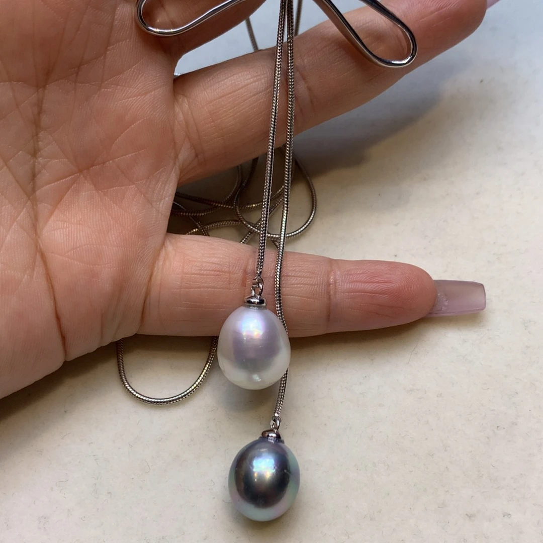 颈饰银S925镶嵌海水珍珠