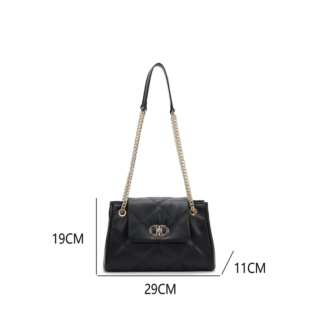 BV&GV/秋冬上新小香风百搭时尚气质复古手拎单肩包菱格斜挎包