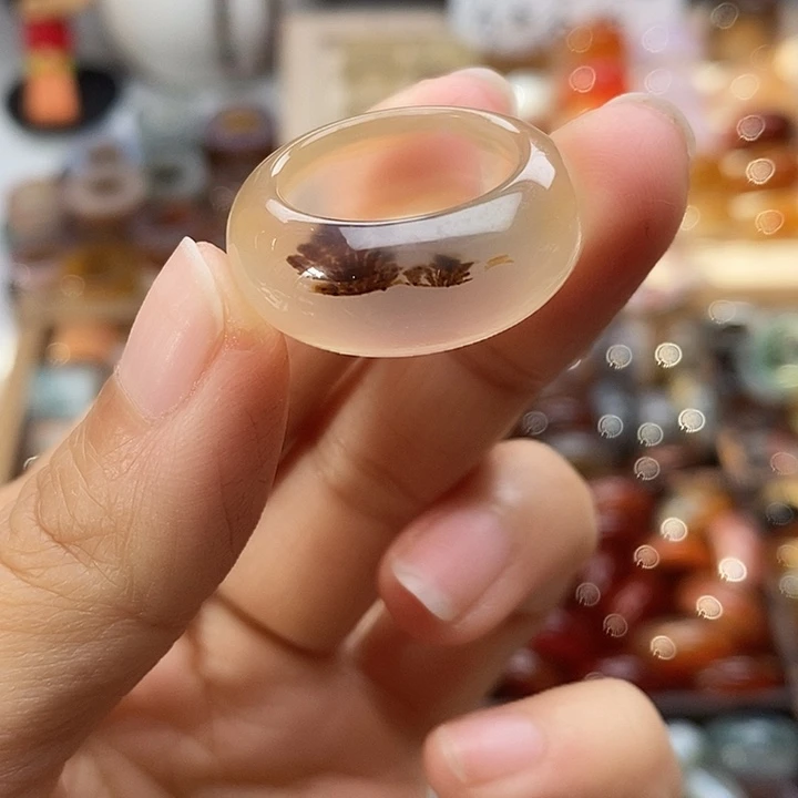 玛瑙/玉髓未镶嵌戒指A 42不退换港17内径17.9