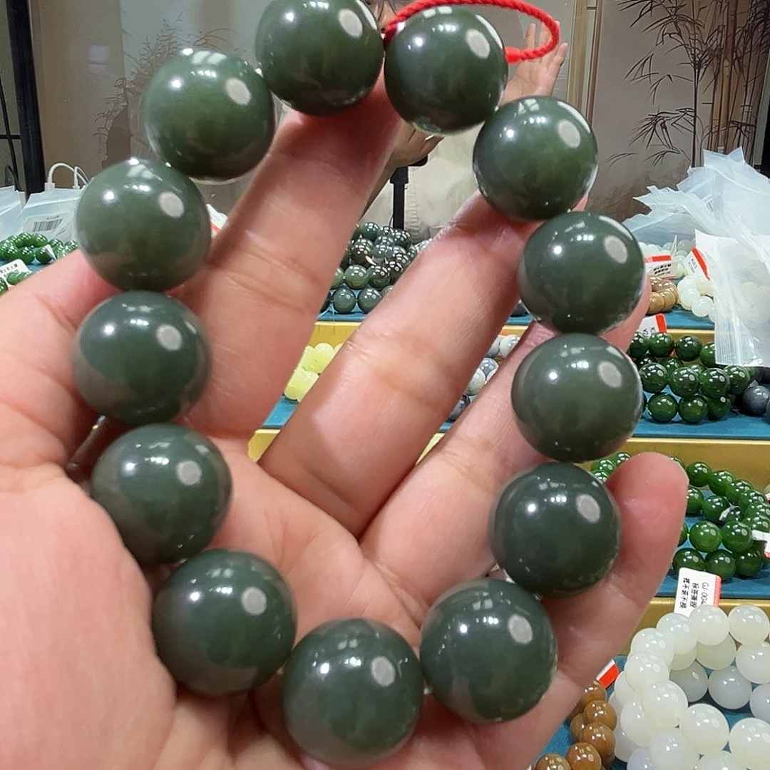 手链未镶嵌和田玉（子料）纯天然新疆且末蓝卡18