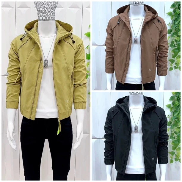 秋季潮流时尚新款男款修身连帽夹克秋冬春秋外套休闲百搭秋季外套