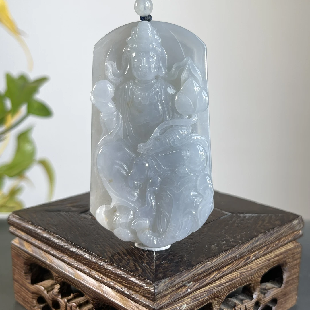 JGW10-124  天然缅甸A货翡翠 普贤