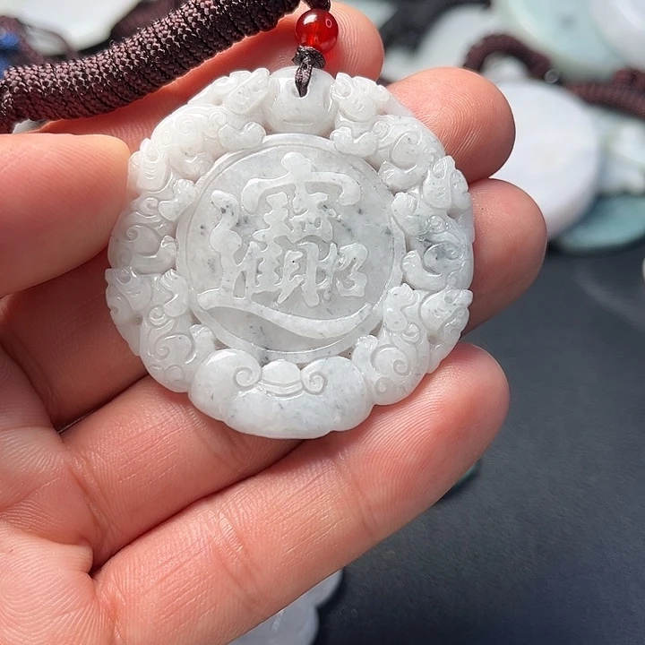 翡翠颈饰未镶嵌天然緬甸翡翠a貨掛件