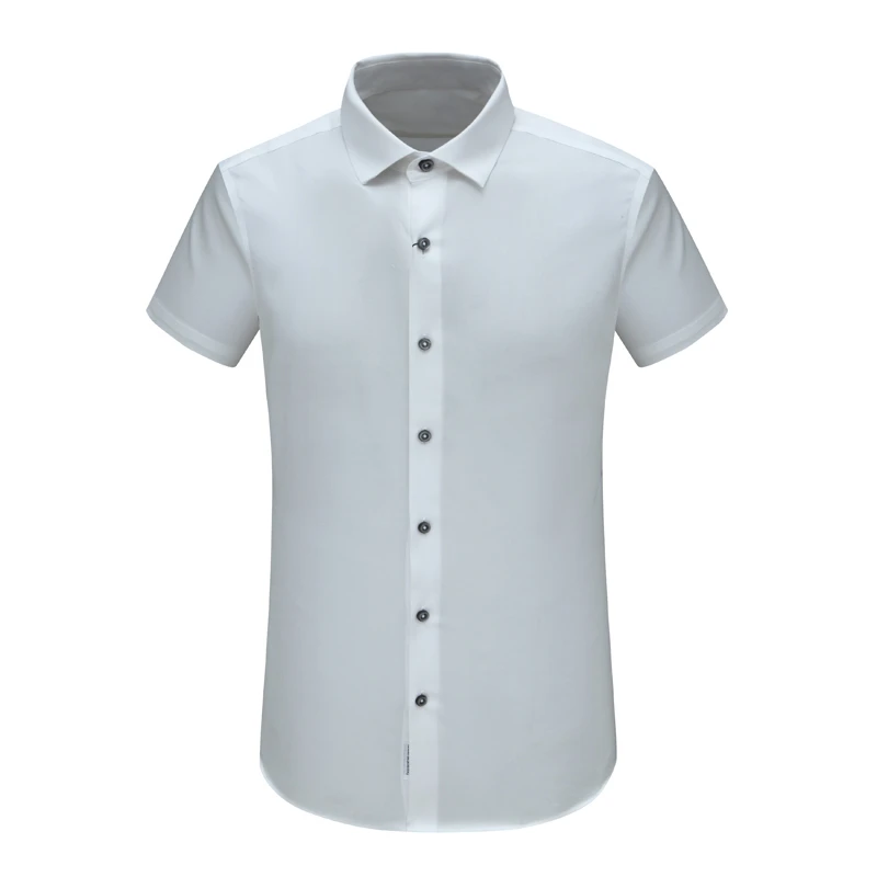 F3602恺夏季男式短袖衬衫 棉百搭商务休闲上衣 白色免烫