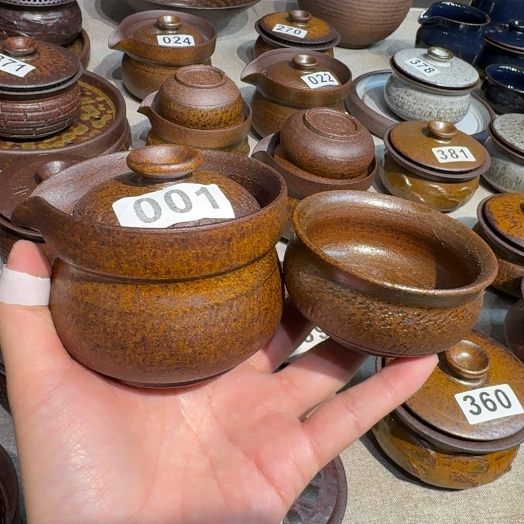 陶茶具素色茶具盖碗