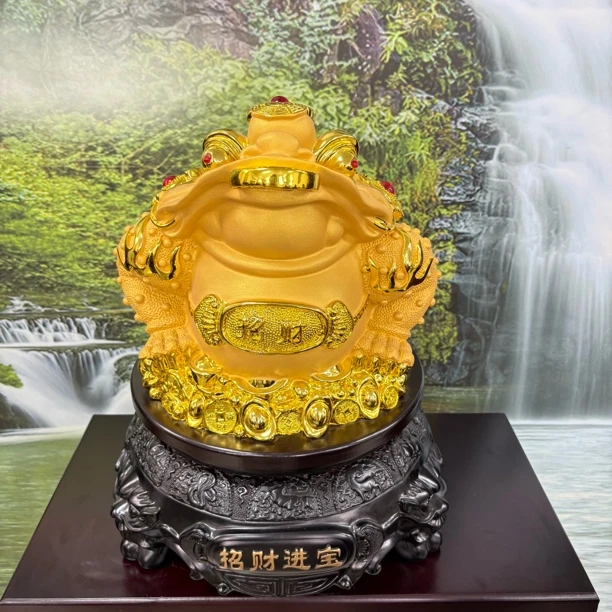 招财进宝金蟾大号（沙金）收银台 吧台 前台 家居装饰摆件
