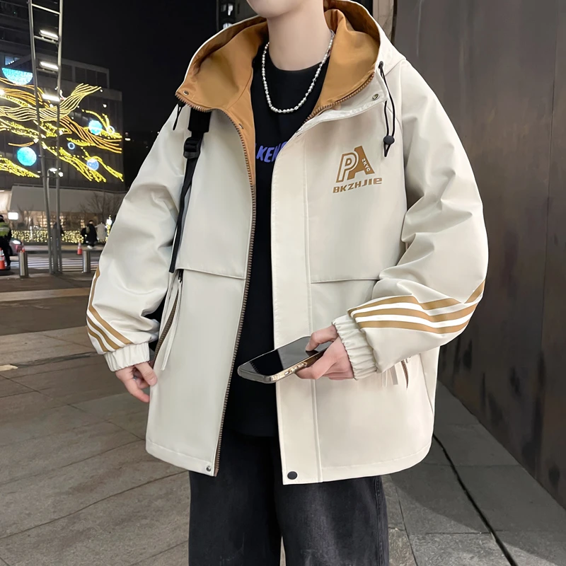 青少年外套男春秋季2025新款潮流初中高中学生男孩帅气夹克上衣服