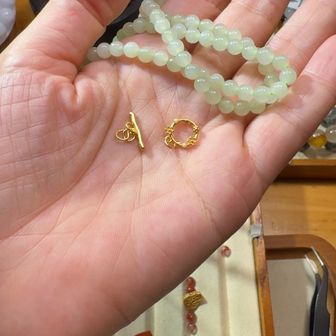 *****铁合金OT扣 小珠项链