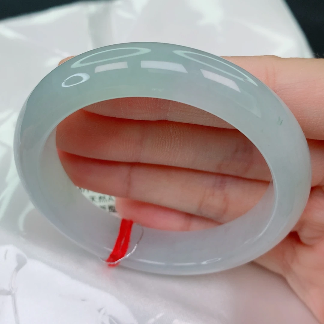 未镶嵌手镯翡翠51正圈，冰胶晴底，包容入