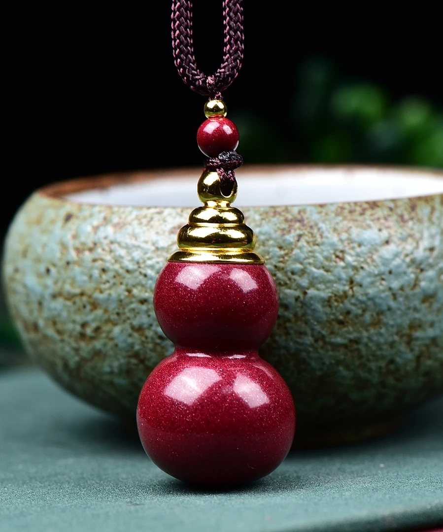 紫金砂葫芦吊坠朱砂饰品男女蛇年新年礼物福禄葫芦