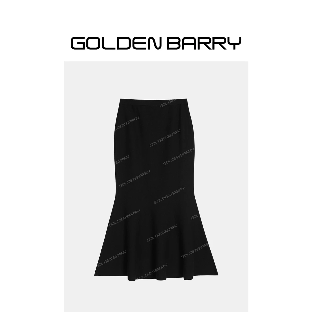 GOLDENBARRY【比赛专属】314048鱼尾针织半裙