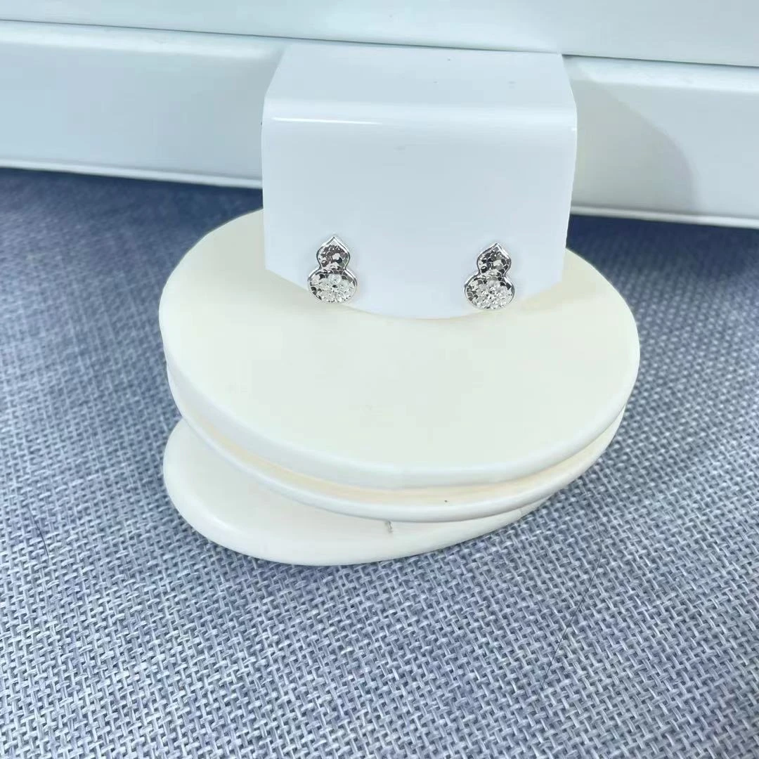 PT950铂金耳饰 碎碎金葫芦花直针耳钉  气质百搭 S 40614